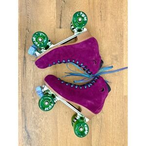 Moonlight Roller Moon Boot 11M 12.5W Amethyst Purple Suede Quad Roller Skates